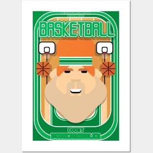 Basketball Green - Court Dunkdribbler - Josh version Posters and Art